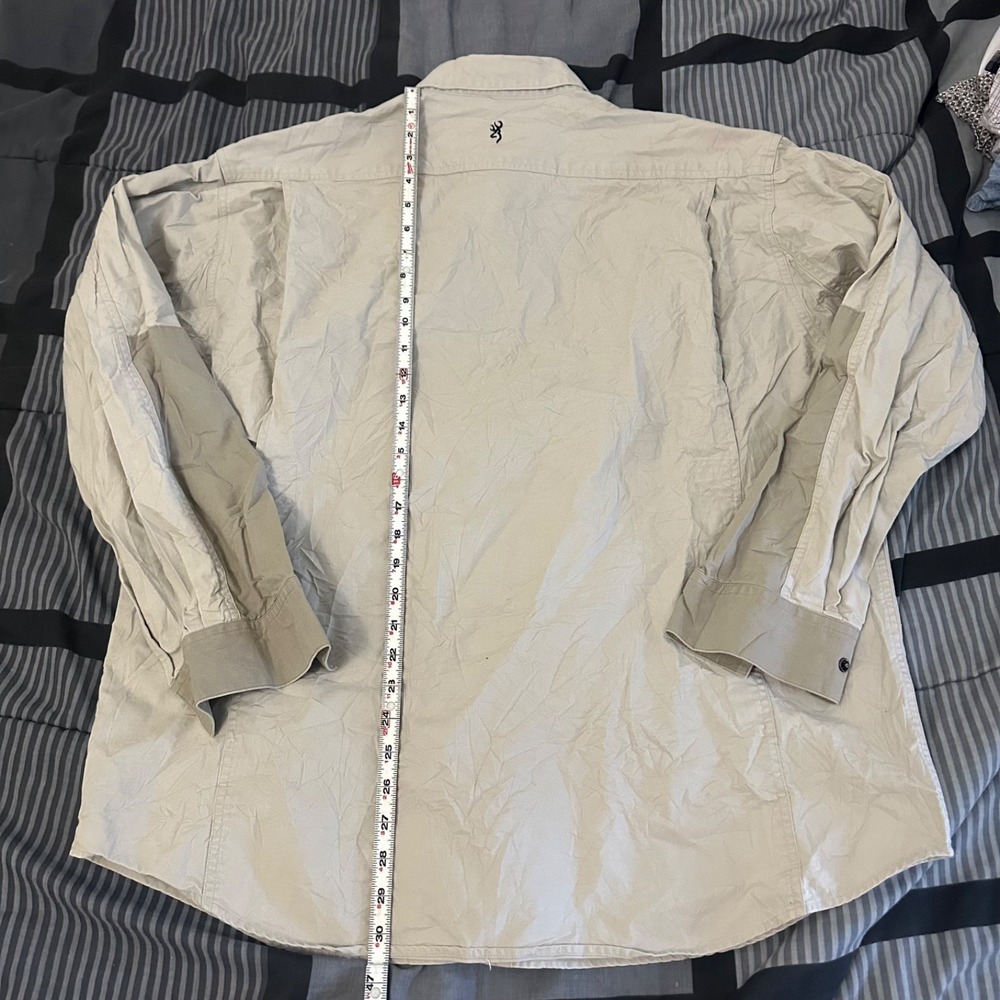 Mens XL Long Sleeve Shirt Browning Shooter Super Naturals Pearl Snap Two Tone - Picture 4 of 5